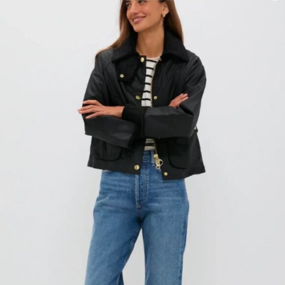 SAGE ~ Barbour Cropped Beadnell Ladies Wax Jacket MSRP$488 British Elegance - Picture 5 of 16